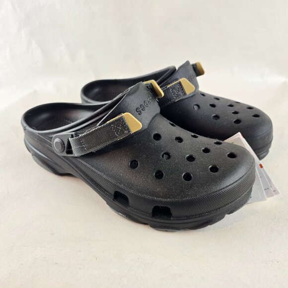 Crocs All Terrain Clog Mens Size 11 Black Adjustable Strap Lightweight Slip On - Picture 1 of 7